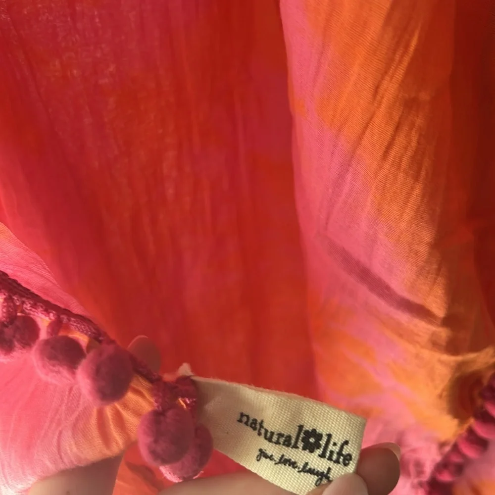 Natural life vibrant, boho, beachy, lightweight cotton scarf - Picture 4 of 5